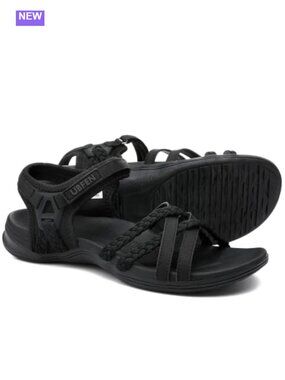 Women's Lightweight Hiking Sandals Arch Support Adjustable Hook & Loop